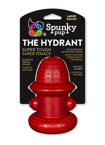 1ea Spunky Pup Natural Rubber Hydrant Large - Toys